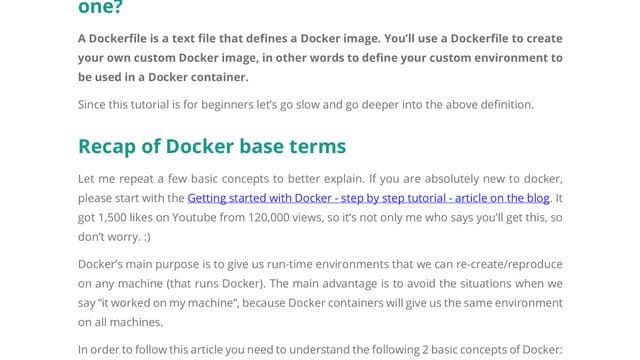 Dockerfile Tutorial by Example