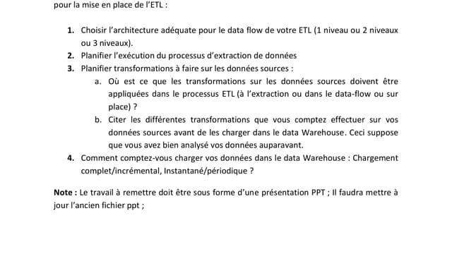 Conception de l’ETL