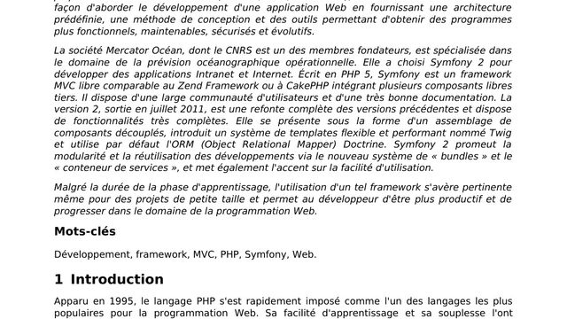 Développement d'applications Web avec le framework PHP Symfony 2