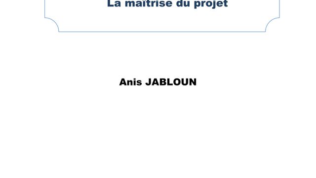 Management du Projet - Chapter 6