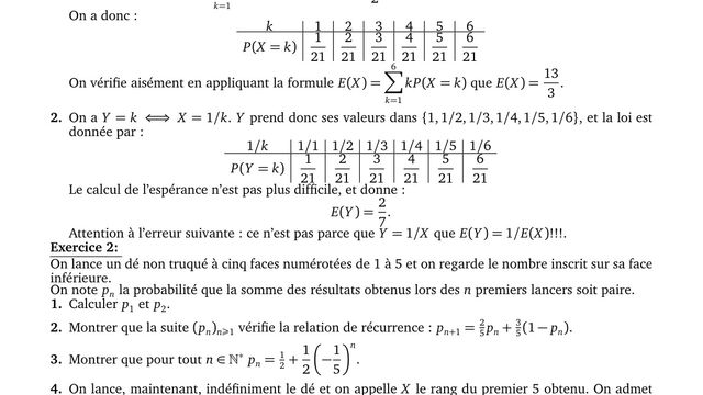 Variables Aléatoires - I.P.E.I.M