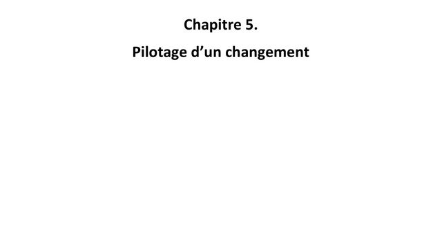 Pilotage d’un changement