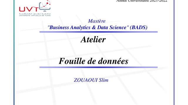 Business Analytics & Data Science - Data Mining Workshop