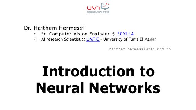 Introduction to Neural Networks and Deep Learning