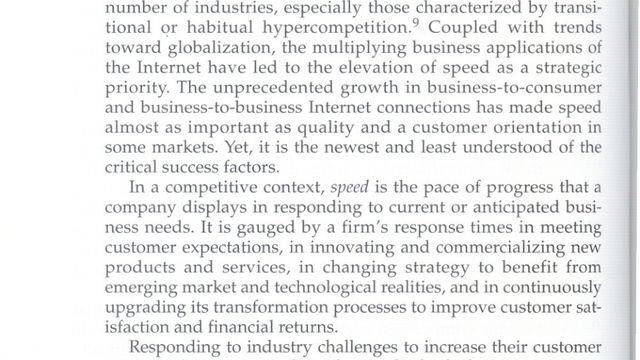 Strategies for Speed: A Success Factor in Competitive Business Environments